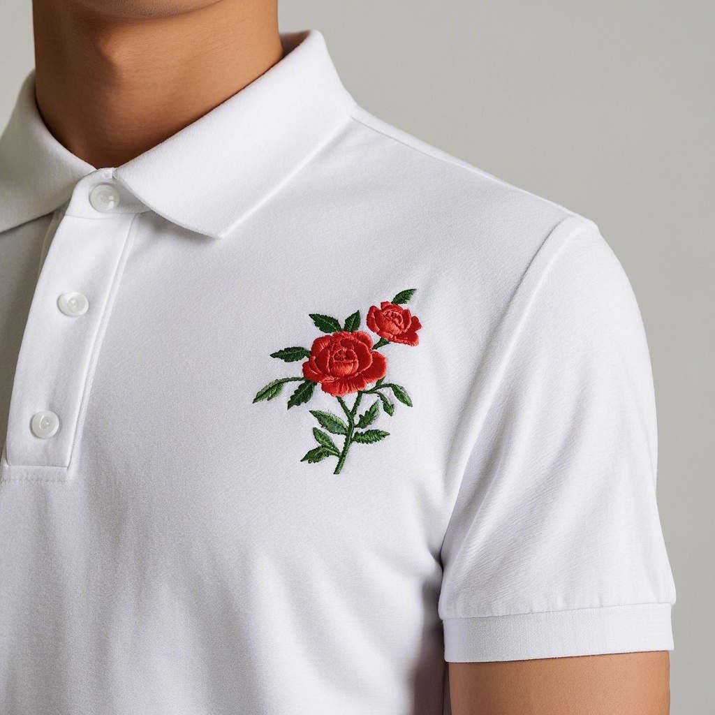 Embroidered polo shirts