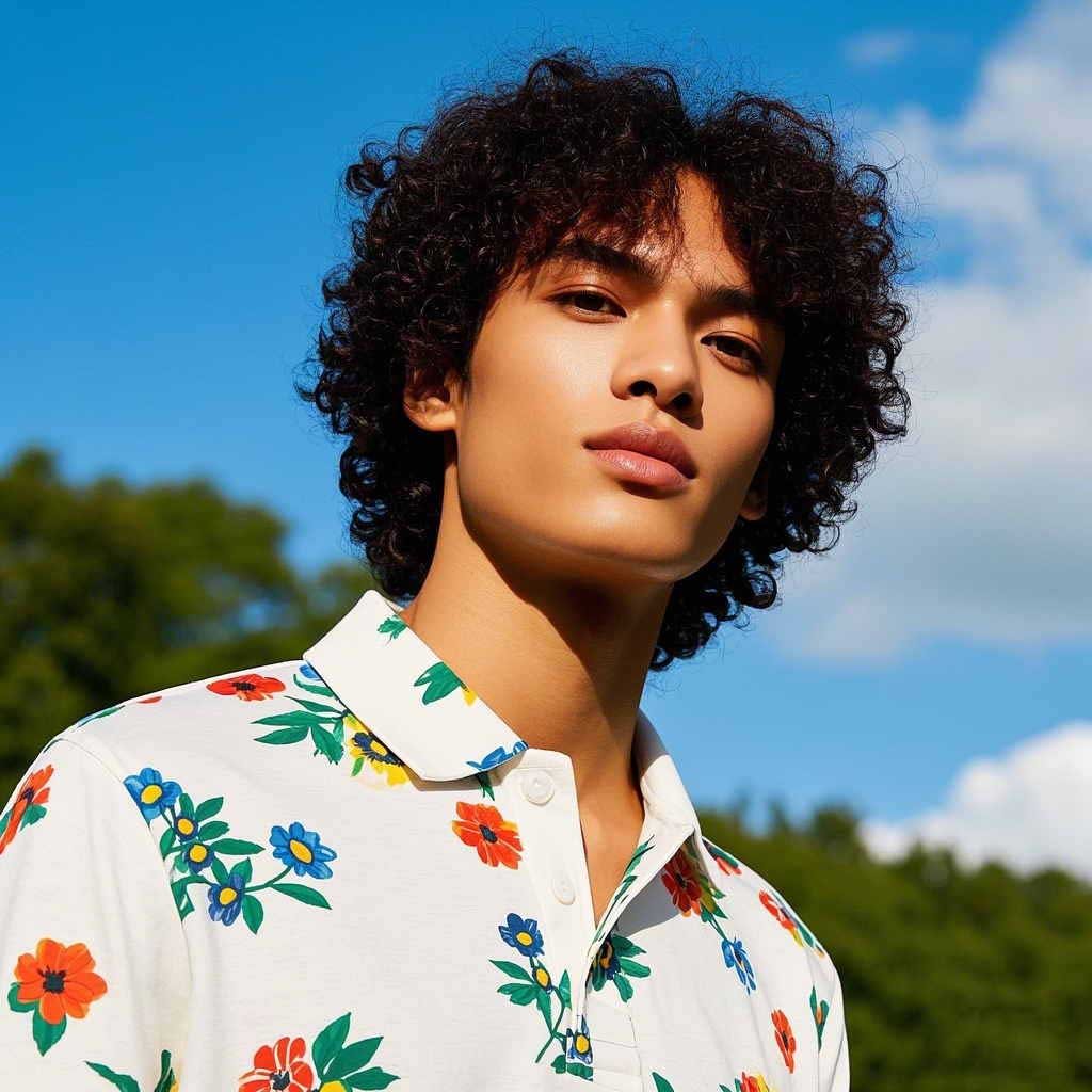Printed polo shirts